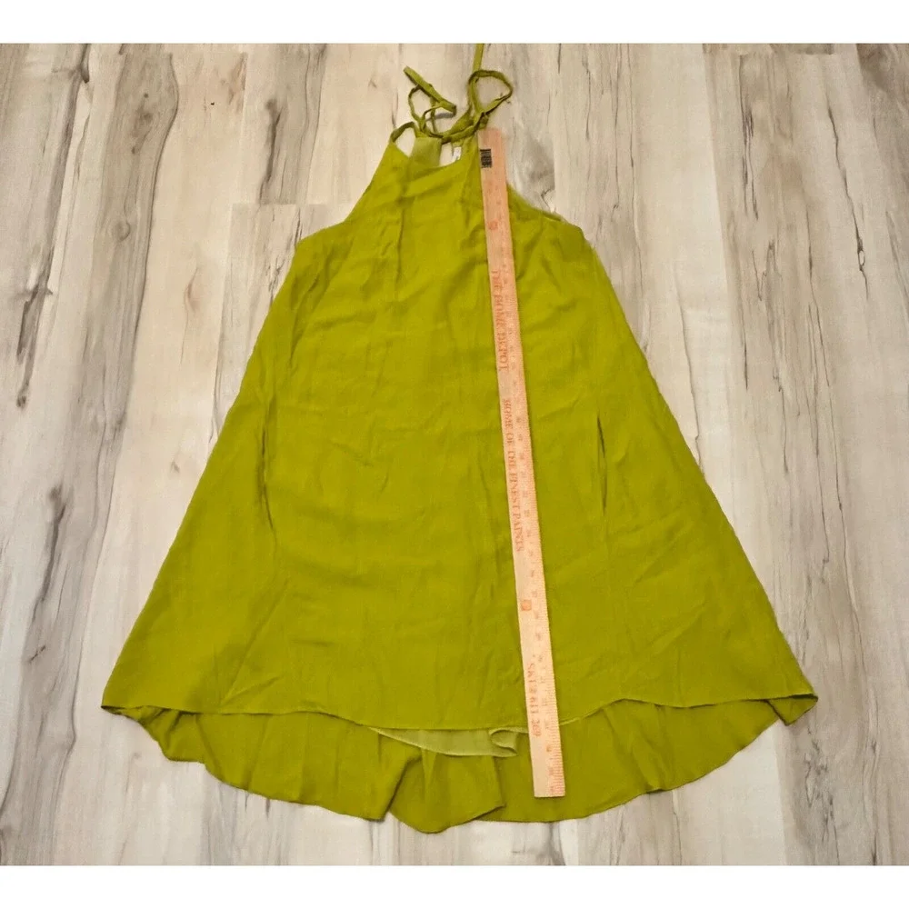 Rachel Rachel Roy Lime Green Halter Neck A Line‎ Dress Size XS